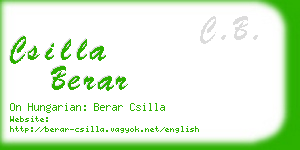 csilla berar business card